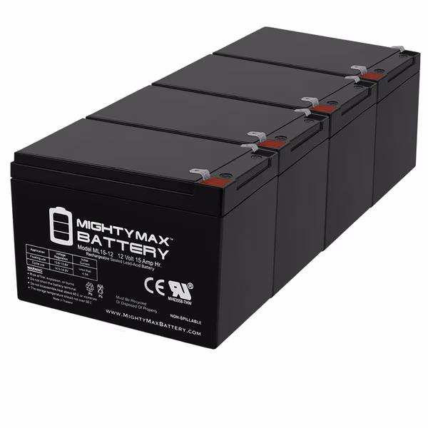 12V 15AH F2 Battery Replaces Emad Electric Skateboards DR800 - 4 Pack